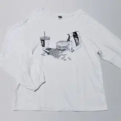 RNA 長袖Tシャツ ファストフードプリント　肩出し　ワンショルダー — image 1