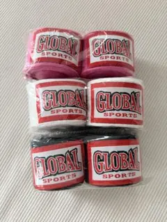 未使用　GLOBAL SPORTS バンテージ　3色セット　ボクシング — image 1