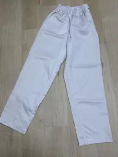 コックパンツ　ホワイト ゴムウエストパンツ バックポケット付き — image 1