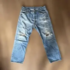 リーバイス LEVI’S 501 デニム グランジ ボロ ペンキ USA W33 — image 1