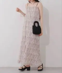 Kastane【3サイズ展開/前後2WAY】プリーツキャミワンピース — image 1