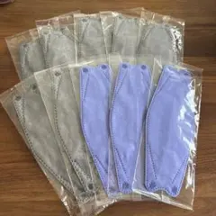 KF94 立体マスク 10枚セット グレー パープル — image 1