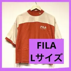 フィラ　FILA 半袖Tシャツ オレンジ/ベージュ　Lサイズ — image 1