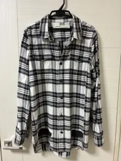 OFF-WHITE 長袖バックプリントチェックシャツ ※難あり — image 1