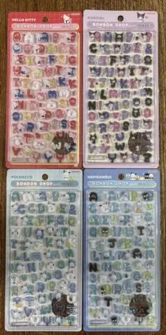 【正規品】ボンボンドロップシール / サンリオもじ/ 4種セット — image 1
