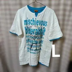mischievous bluerabbit Tシャツ Lサイズ — image 1