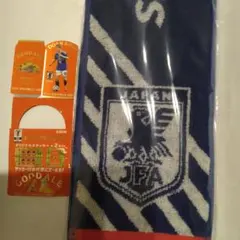 サッカー日本代表 マフラータオル　キリングッドエール 堂安律ステッカー付 — image 1