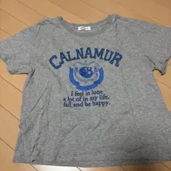 カルナムール　CALNAMUR カレッジ風ロゴTシャツ　グレー　M — image 1