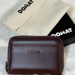【新品未使用】DOMAT レザーカード入れ コインケース 小銭入れ ブラウン — image 1
