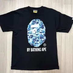 A BATHING APE Tシャツ ブラック M ブルー 青 カモフラ柄 M — image 1