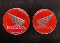 HONDA ホンダウイングマ−クエンブレム赤/シルバー送料込み — image 1