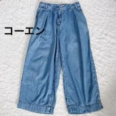 コーエン　デニム ガウチョワイドパンツ ライトブルー　USAコットン — image 1