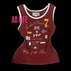 ADLIFE レッド タンクトップ 平成 グランジ 海外ガールy2k 00s — image 1