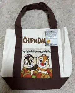 ディズニーキャラクターチップとデールキャンバストートバッグ（スモール）小物入れ — image 1