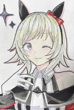 ウマ娘　カレンチャン　手描きイラスト — image 1