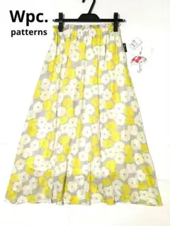 【新品】Wpc.Patterns フラワープリント フレアスカート イエロー — image 1