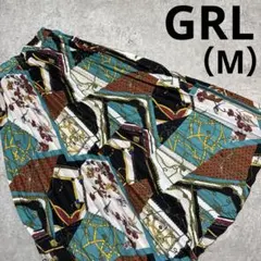さら様専用GRL スカーフ柄　ロングプリーツスカート　Mサイズ — image 1