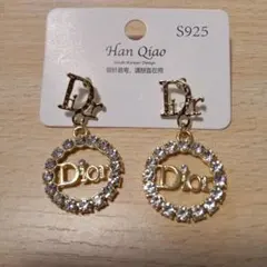 サークルストーンピアス ゴールドカラー — image 1