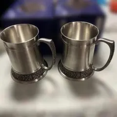 未使用品　ロイヤルセランゴール ビールジョッキ　2つセット　箱入り — image 1