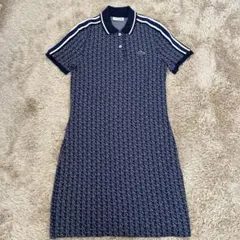 美品　LACOSTE ラコステ モノグラム ポロシャツ ワンピース 38 — image 1