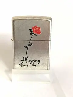 新品 オイルライター 赤いバラ Happy Every Day デザイ — image 1