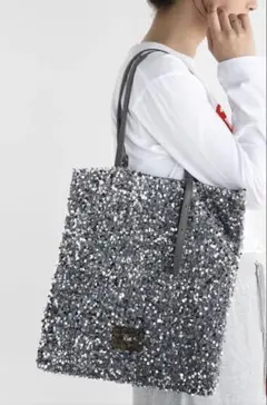 Vin スパンコールベロアトートバッグ — image 1