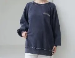 Kastaneラインストーンスウェットチャコール黒Mサイズ 韓国 y2k春 — image 1