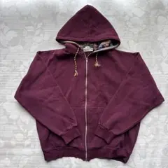 【日本製】リュドゥラペ ネイティブ柄 ジップパーカー ボルドー 美品 — image 1