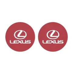 【新品】Lexus ドリンクホルダーコースター　レッド2個セット　スエード仕様 — image 1