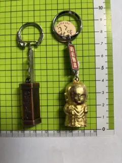 4．昭和平成レトロおみくじ キーホルダー 2点セット 商売繁盛 — image 1