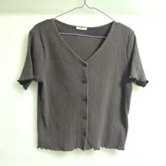 GU Tシャツ カットソー ボレロ ブラウン 茶色 — image 1