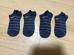 LACOSTE ラコステ ボーダー アンクルソックス 4足セット男女兼用 処分品 — image 1