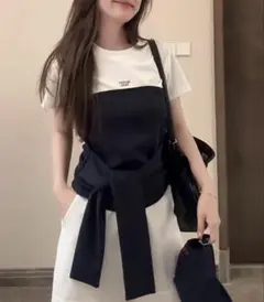 値下げしました！リボン付きTシャツ — image 1