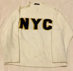 CPCM NYC ロゴ クルーネックニット アイボリー M — image 1