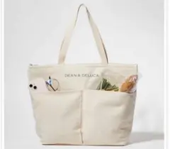 glow付録　DEAN＆DELUCA保冷機能付きコットン素材のロゴトート — image 1