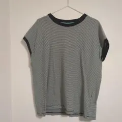 ニコアンド　ボーダー柄 半袖Tシャツ クルーネック — image 1