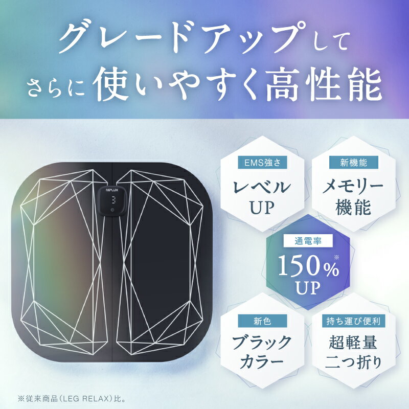 【楽天総合1位★5%OFFクーポン】レビュー高評価！足 マッサージ器 EMS フットマッサージャー NIPLUX ニップラックス LEG FIT ふくらはぎ マッサージ機 フットマッサージ コンパクト 持ち運び コードレス 太もも 足裏 脚 — image 2