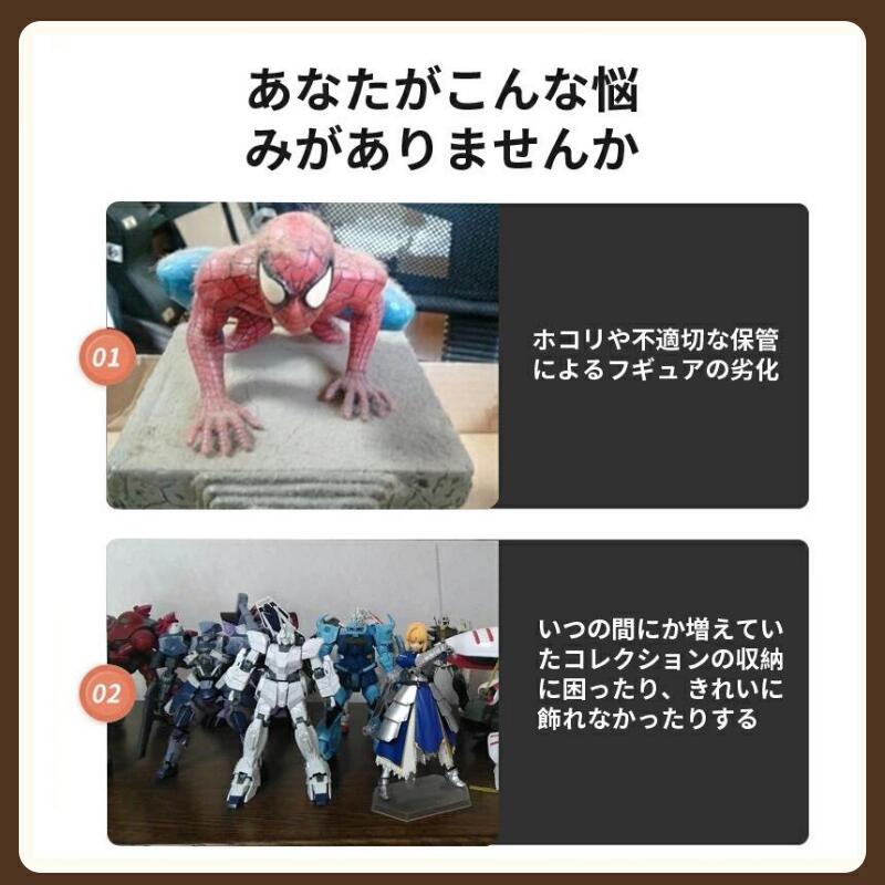 フィギュアケース 収納 高品質 ケース ボックス コレクションケース コレクションケース コレクション ボックス クリアケース 透明展示ケース 積み重ね可能 組み立て式 透明 アクリル コレクションボックス アクリルケース — image 3