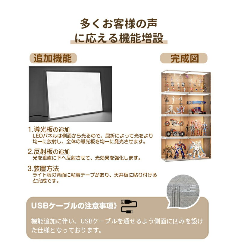 【クーポン利用で3,980円★20日終了】【楽天1位獲得】フィギュアケース 組み立て式 収納 ビッグサイズ 高品質 コレクションケース コレクション ボックス クリアケース 積み重ね可能 扉付き 透明 アクリル コレクションケース コレクションボックス アクリルケース — image 2