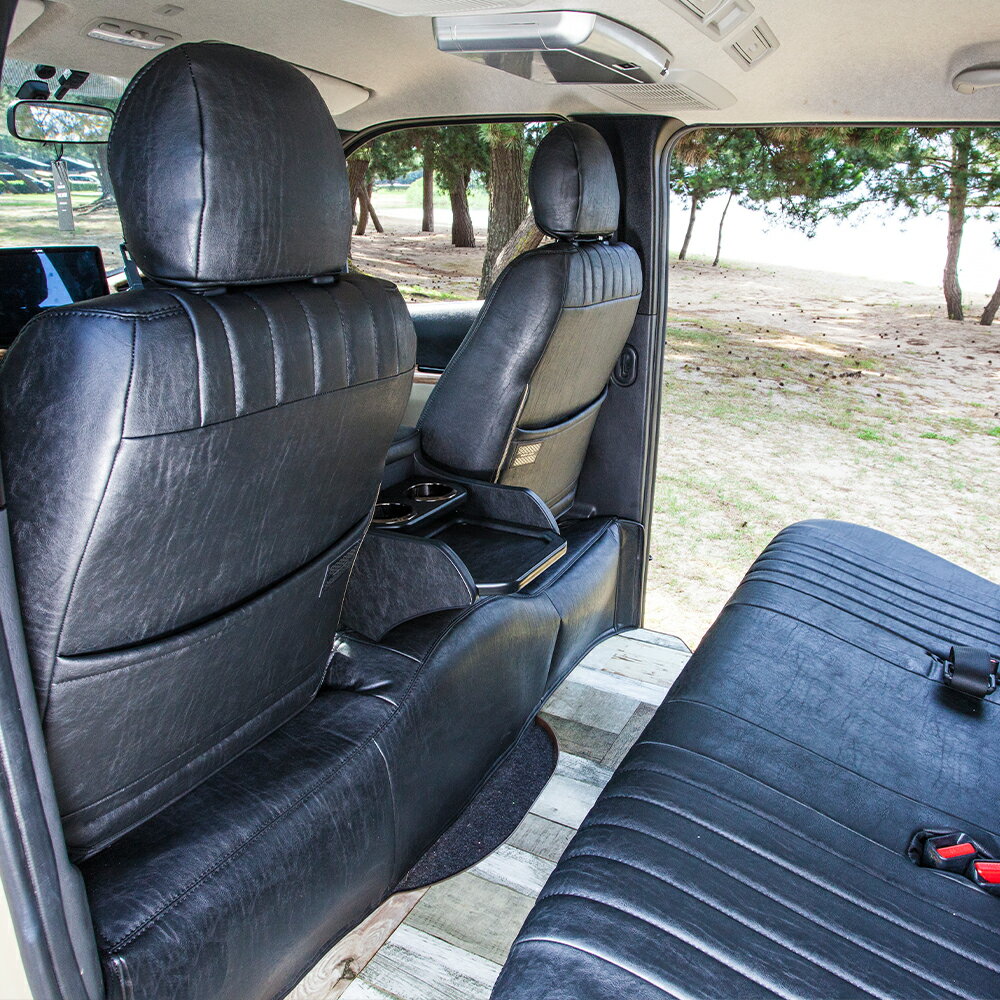 フットレストカバー ヴィンテージ Ver.2 ハイエース 内装 ハイエース200系 BUANcomfy 車中泊 【標準ボディ】 標準 キャンプ 釣り 便利 — image 2