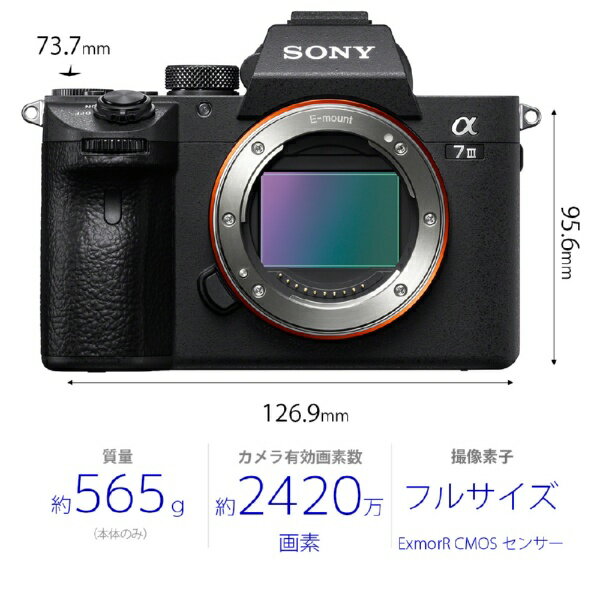 SONY｜ソニー α7III ミラーレス一眼カメラ ブラック ILCE-7M3 [ボディ単体][ILCE7M3] — image 2