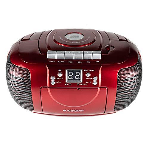 アナバス ANABAS CDラジオカセットレコーダー レッド CD-CB5R〈CDCB5-R〉 — image 1