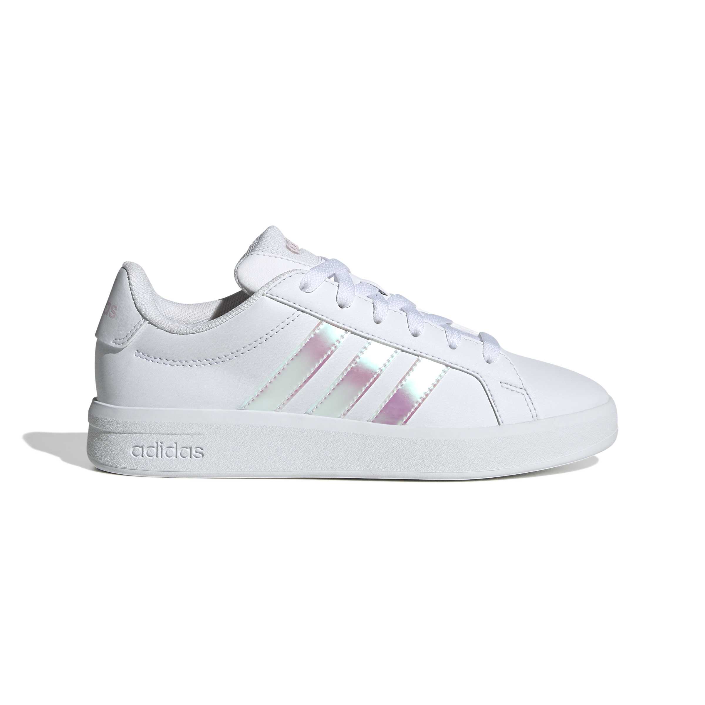 【動画あり】2026春夏新作 送料無料 アディダス レディース スニーカー adidas GRAND COURT 3.0 J グランドコート ローカット カジュアル シューズ 靴 ホワイト 白 玉虫色 オーロラ JQ1978 — image 3