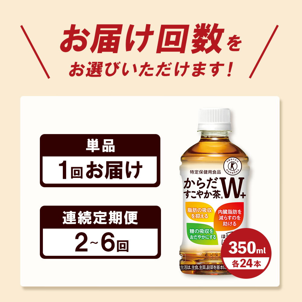 【ふるさと納税】からだすこやか茶W＋ 350mlPET×24本 定期便（1～6回） 選べる回数 | お茶 ドリンク ペットボトル飲料 健康 トクホ 特保 お取り寄せ コカ・コーラ 北海道 恵庭市 恵庭【38003102】 — image 3