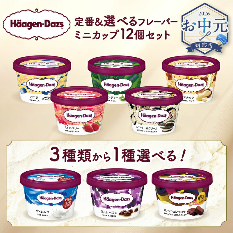 【ふるさと納税】≪お中元≫【着日指定】【フレーバーが選べる】ハーゲンダッツ ミニカップ 12個 アイスクリーム 詰め合わせ アイス バニラ ストロベリー グリーンティー チョコレート ザ・ミルク ラムレーズン ガナッシュショコラ 人気 おすすめ おやつ ご褒美 送料無料 — image 1
