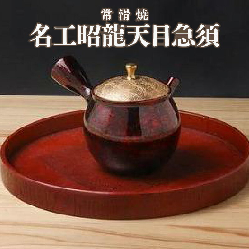 【ふるさと納税】【常滑焼】名工昭龍天目急須 陶器 やきもの セラメッシュ 名工作品 伝統工芸 工芸品 六古窯 急須 ポット お茶 日本製 国産 茶道具 茶器 日本六古窯 送料無料 — image 1