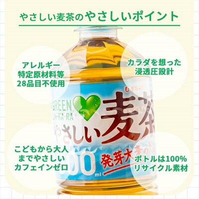 【ふるさと納税】サントリーやさしい麦茶600ml×24本 ペットボトル カフェインゼロ 子どもとのお出かけに安心_ 麦茶 むぎ茶 お茶 飲料 ペットボトル ノンカフェイン カフェインゼロ グリーンダカラ 人気 【配送不可地域：離島・沖縄県】【1289007】 — image 2
