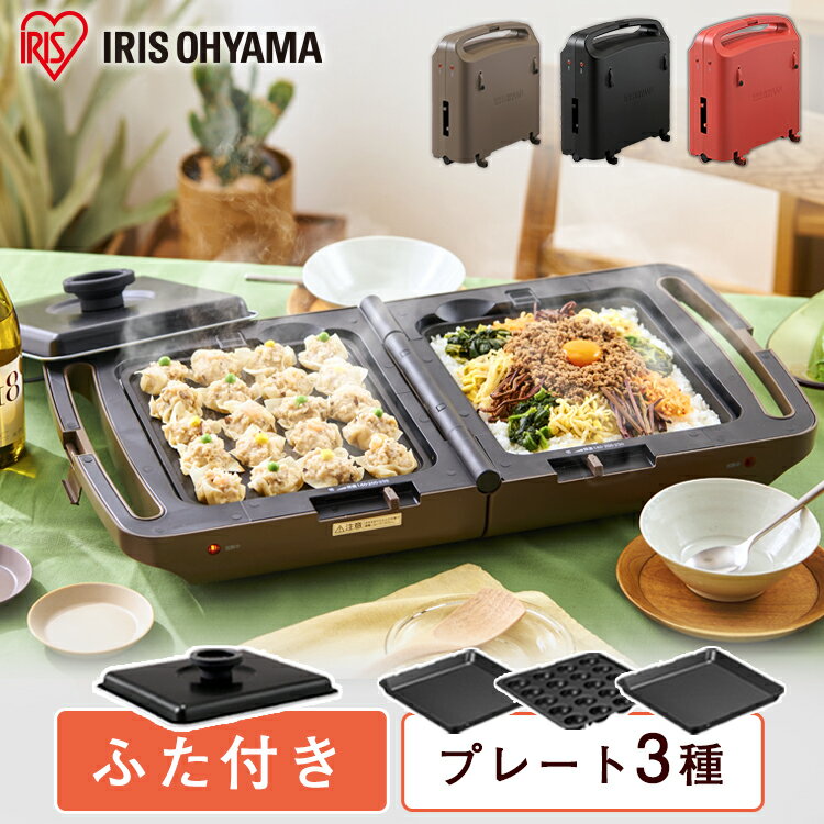 【公式】ホットプレート 両面 DPOL-301 送料無料 両面 家電 パーティ たこ焼き お好み焼き コンパクト 丸洗い可 調理器具 キッチン家電 同時調理 家族 プレート [安心延長保証対象] — image 1